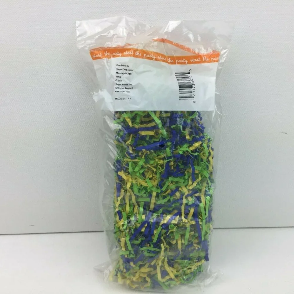 Shred Accordion Crinkle Streamer Tissue Paper Gift Box Filler Green Pink Blue